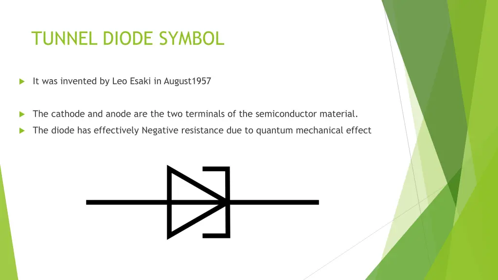 tunnel diode symbol