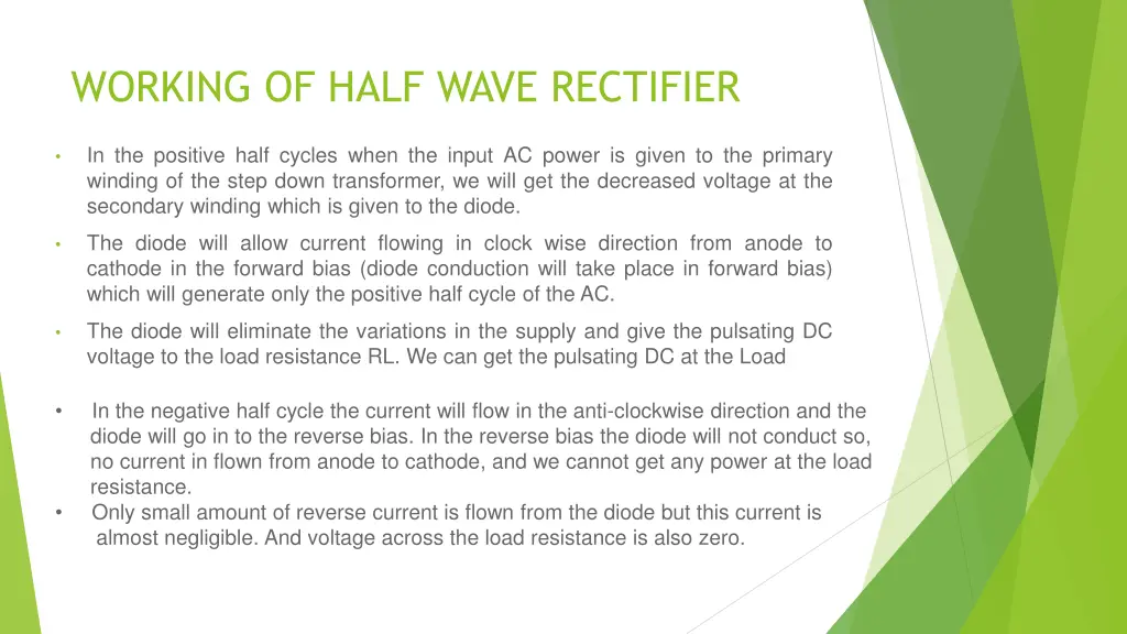 working of half wave rectifier