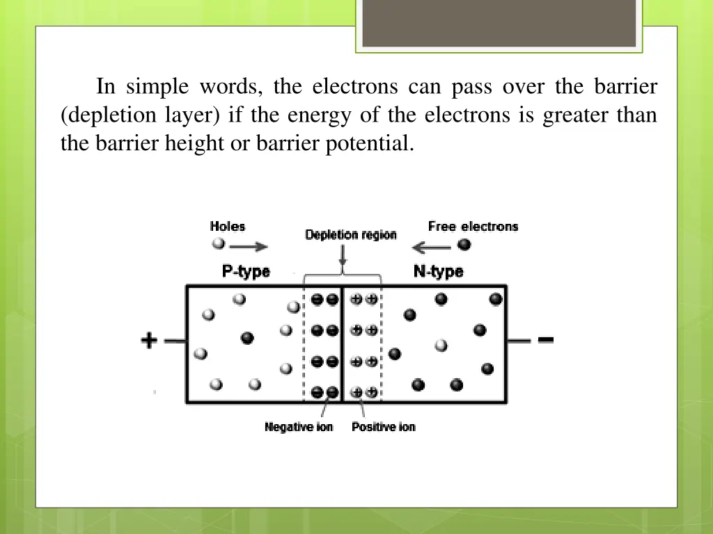 in simple words the electrons can pass over
