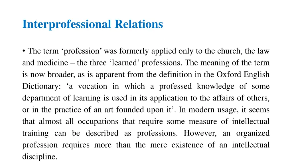 interprofessional relations 1