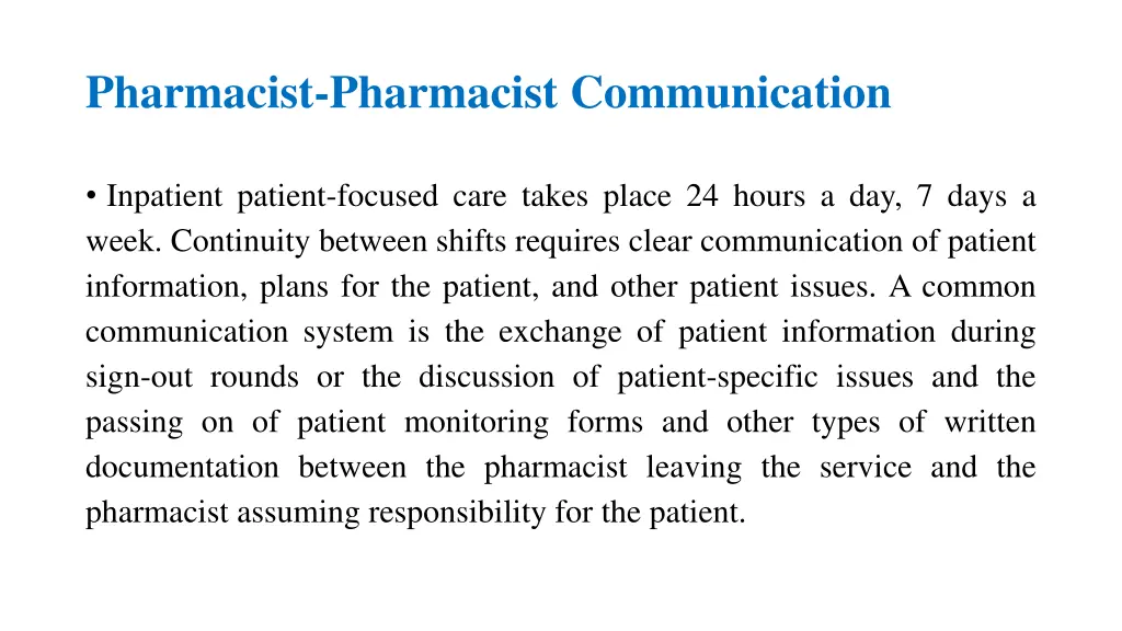 pharmacist pharmacist communication 1