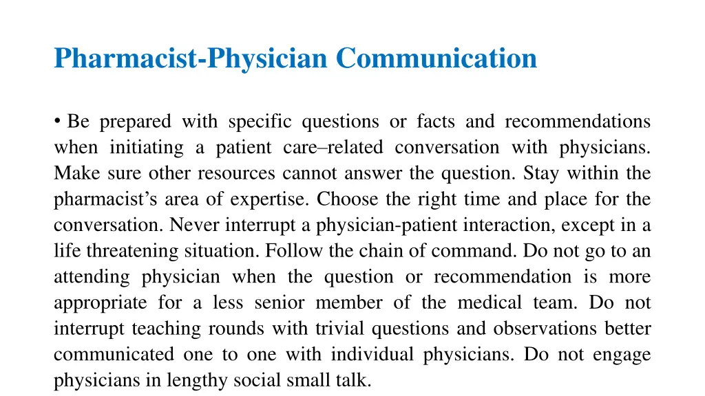 pharmacist physician communication 1