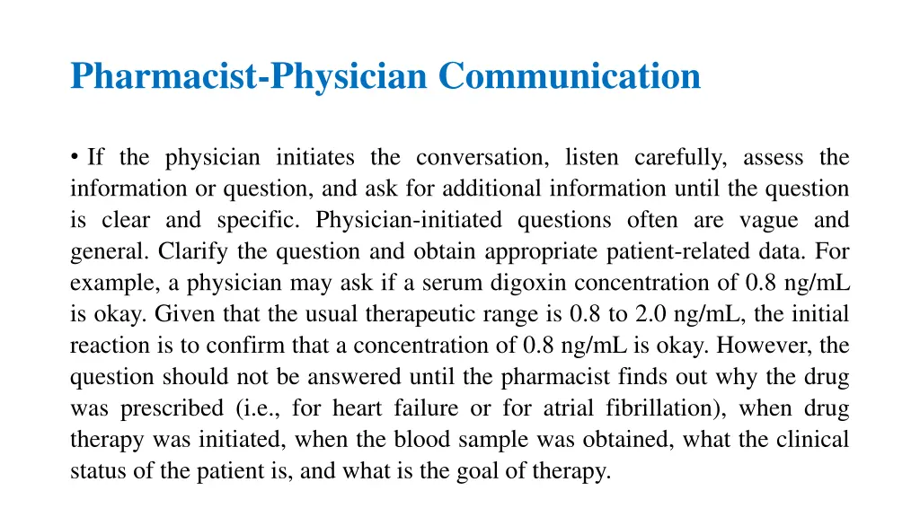 pharmacist physician communication 2