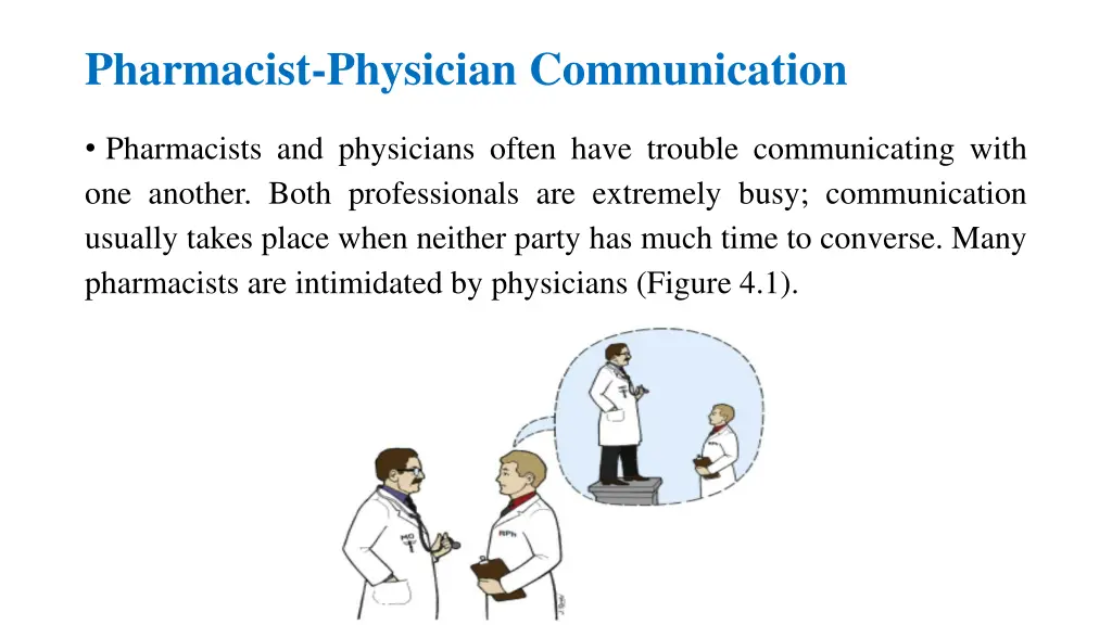 pharmacist physician communication