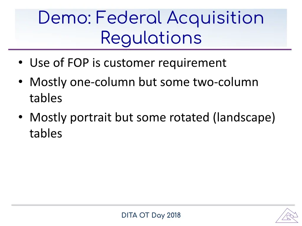 demo federal acquisition regulations