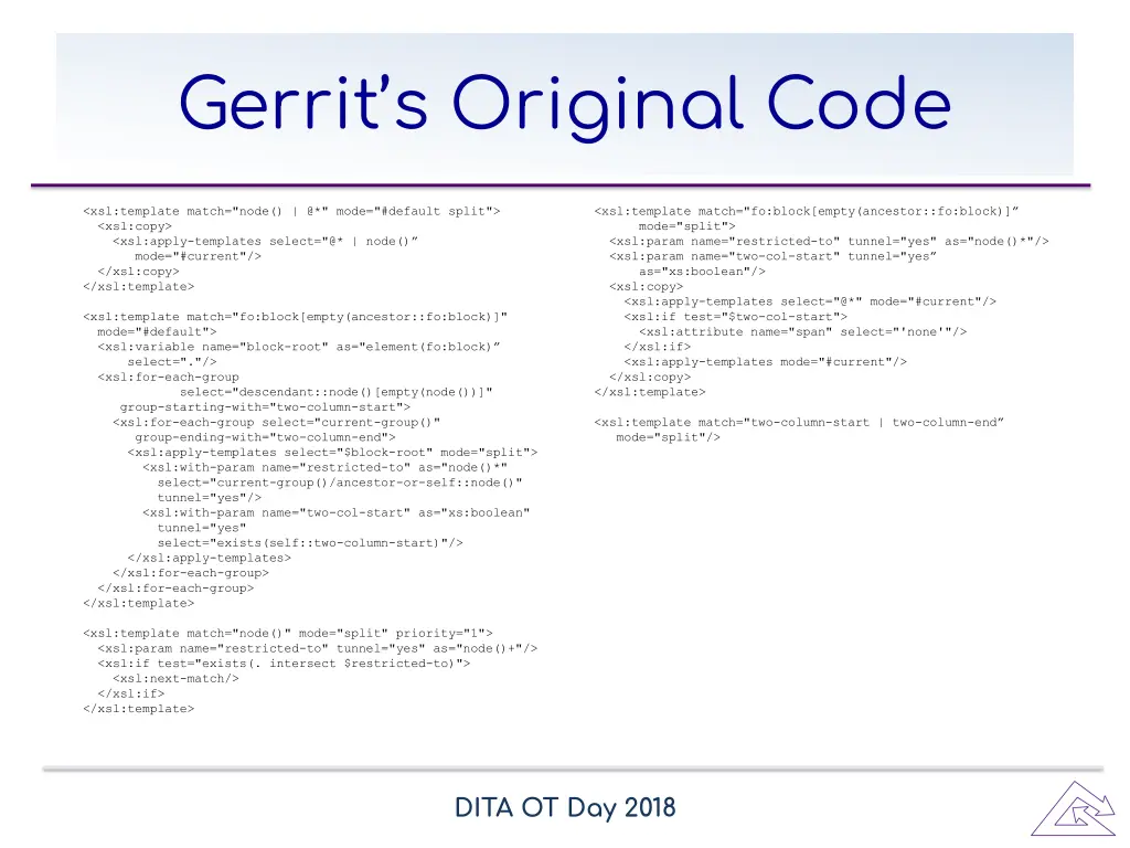 gerrit s original code