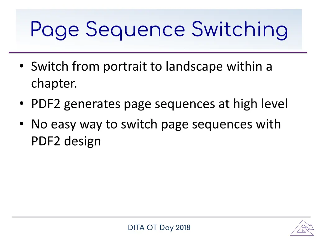 page sequence switching