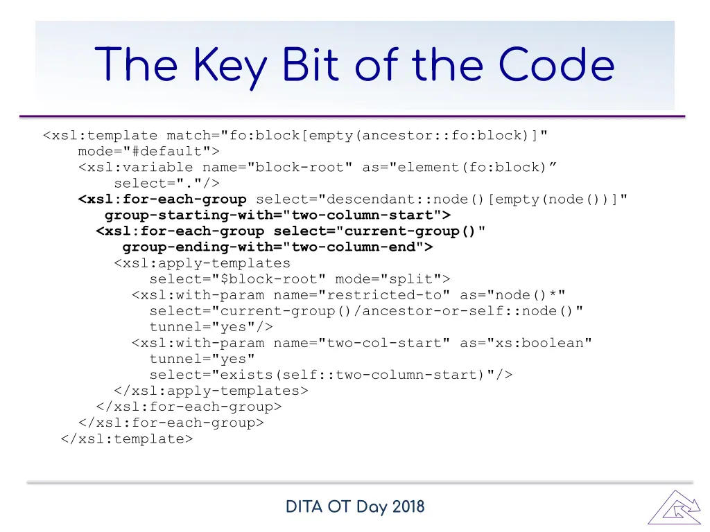 the key bit of the code