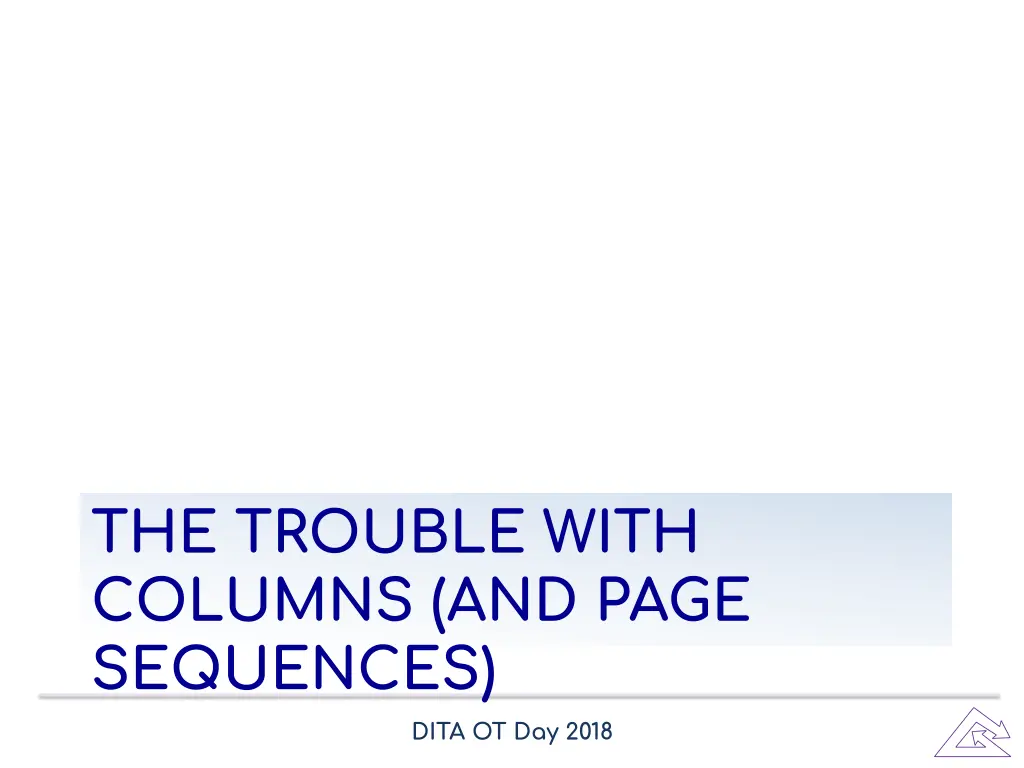 the trouble with columns and page sequences