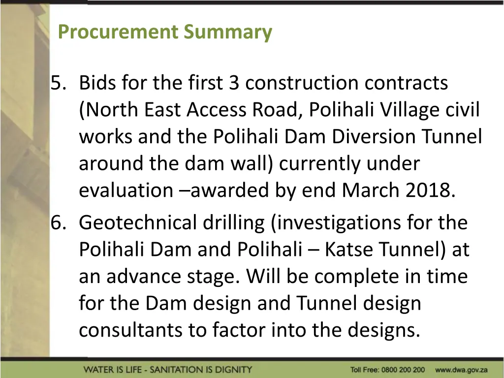 procurement summary 1