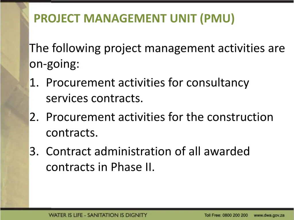 project management unit pmu