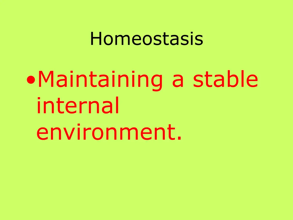 homeostasis