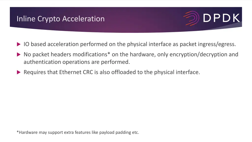 inline crypto acceleration