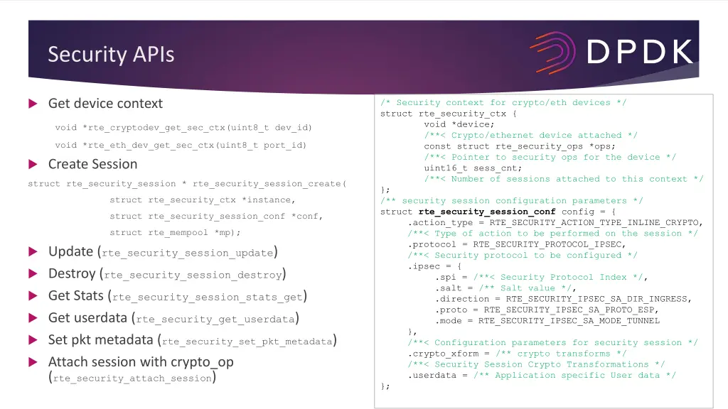 security apis