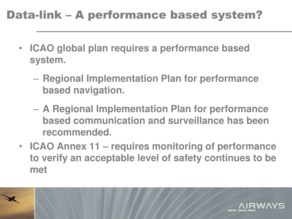 data link a performance based system