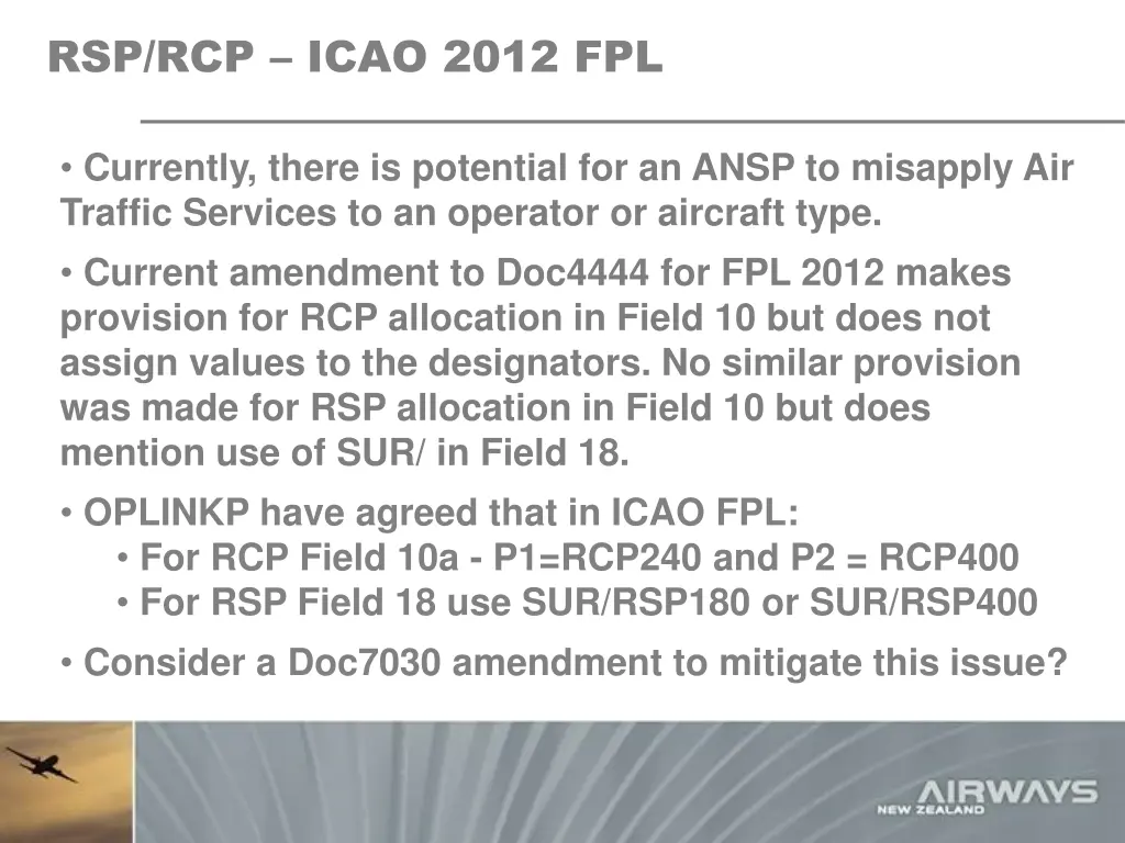 rsp rcp icao 2012 fpl