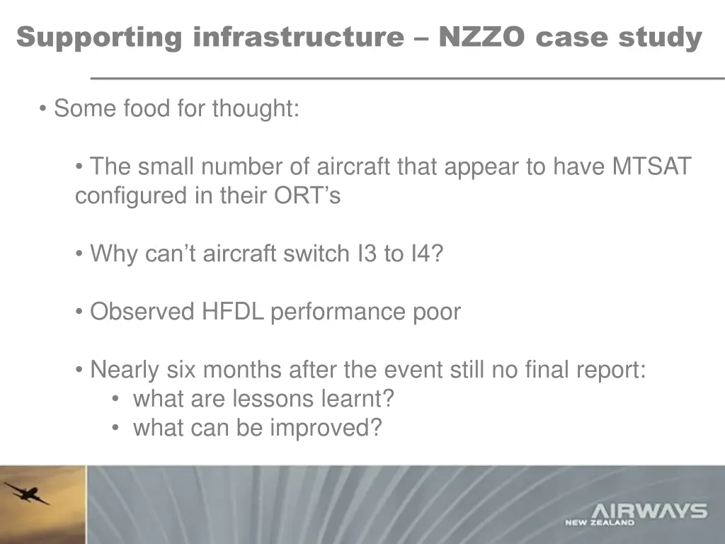 supporting infrastructure nzzo case study 2