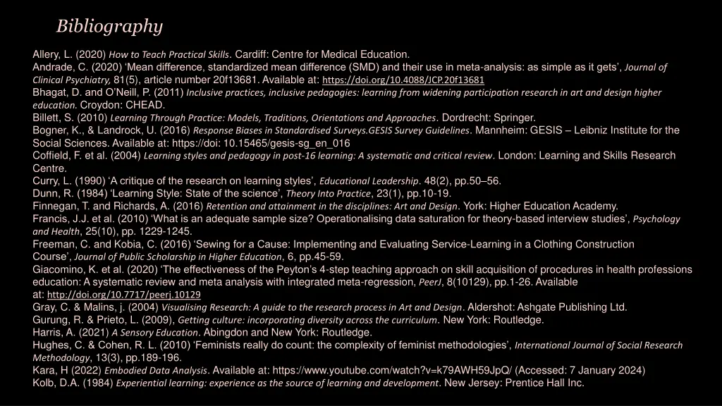 bibliography