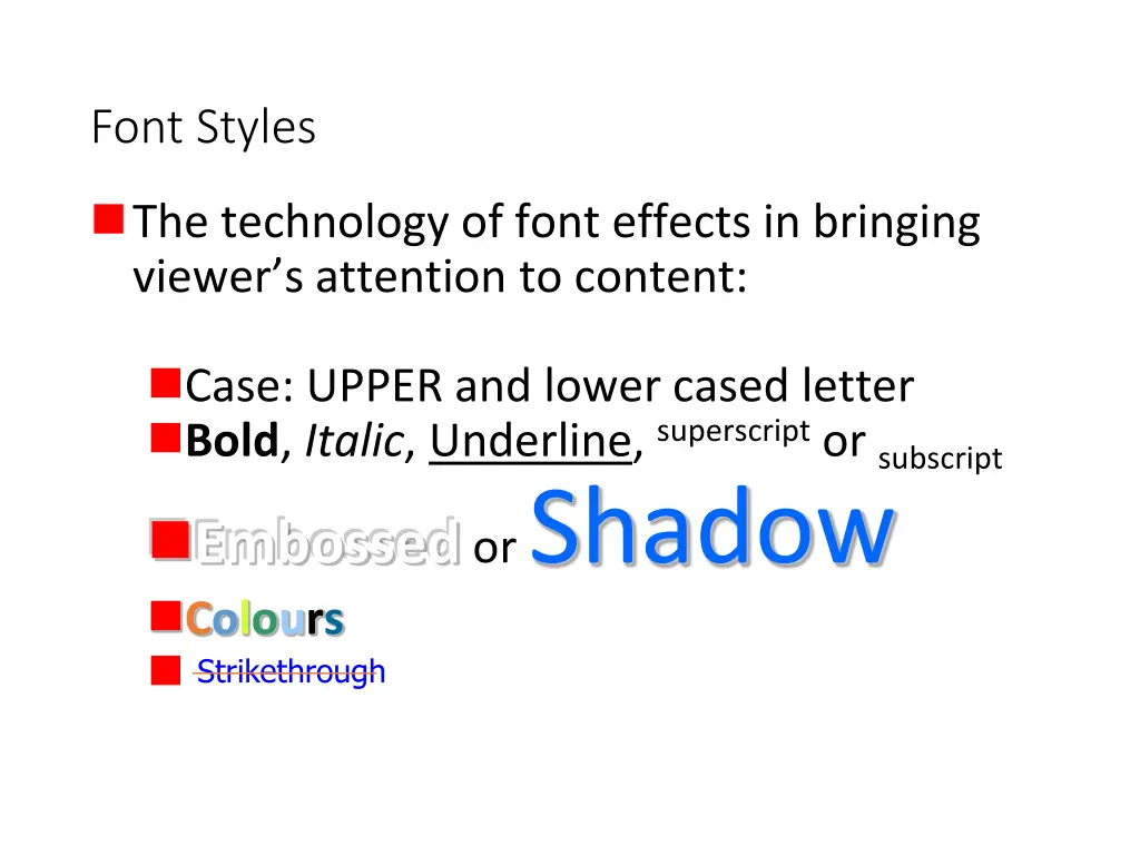 font styles