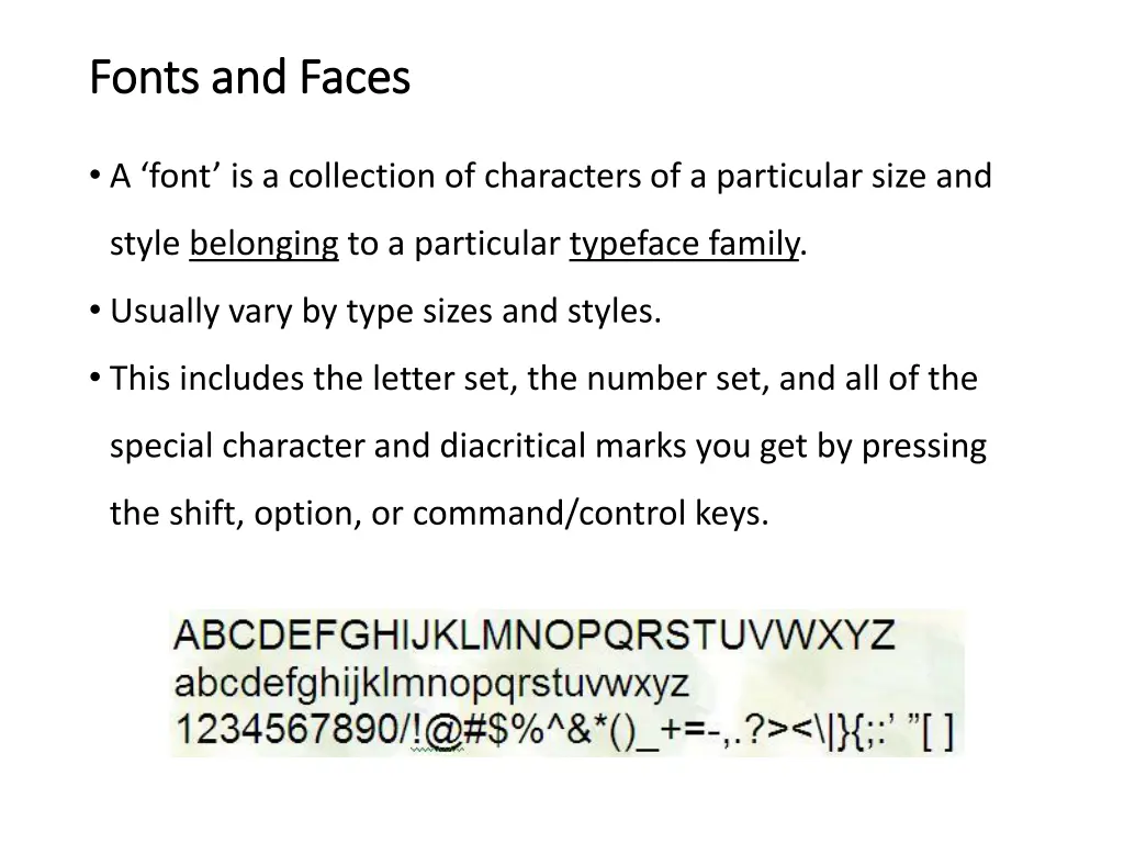 fonts and faces fonts and faces 1