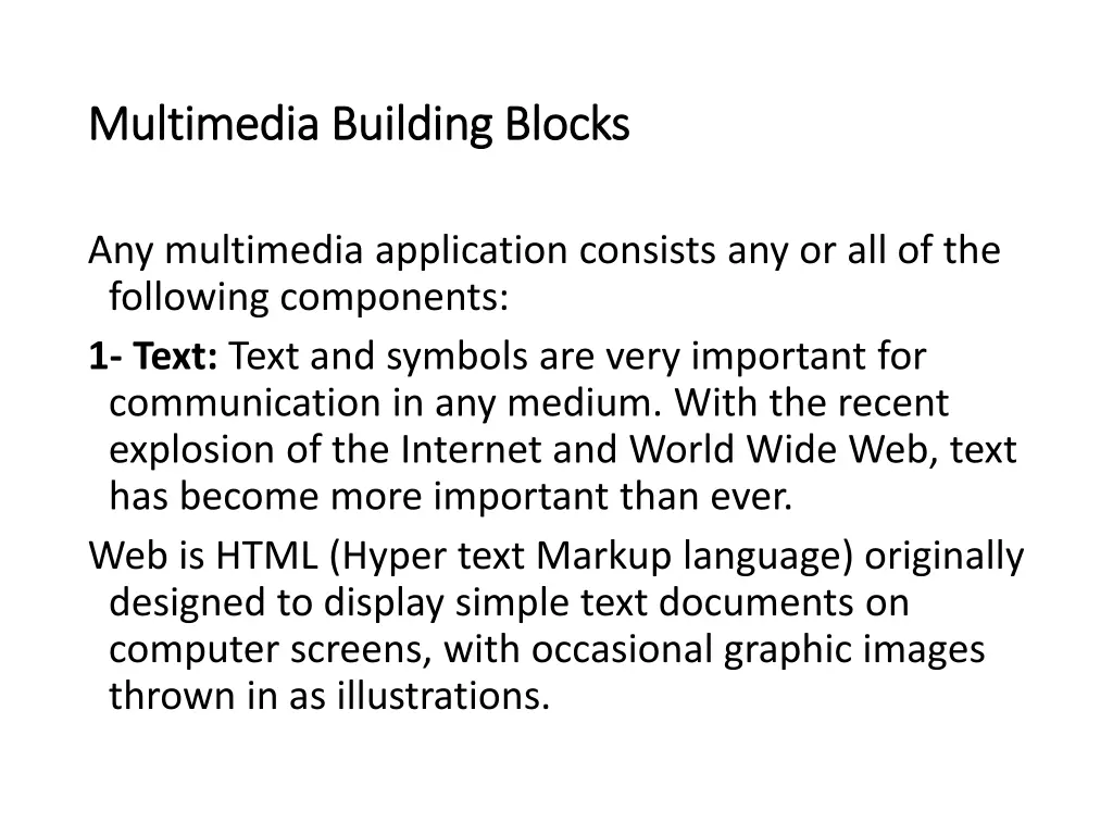 multimedia building blocks multimedia building