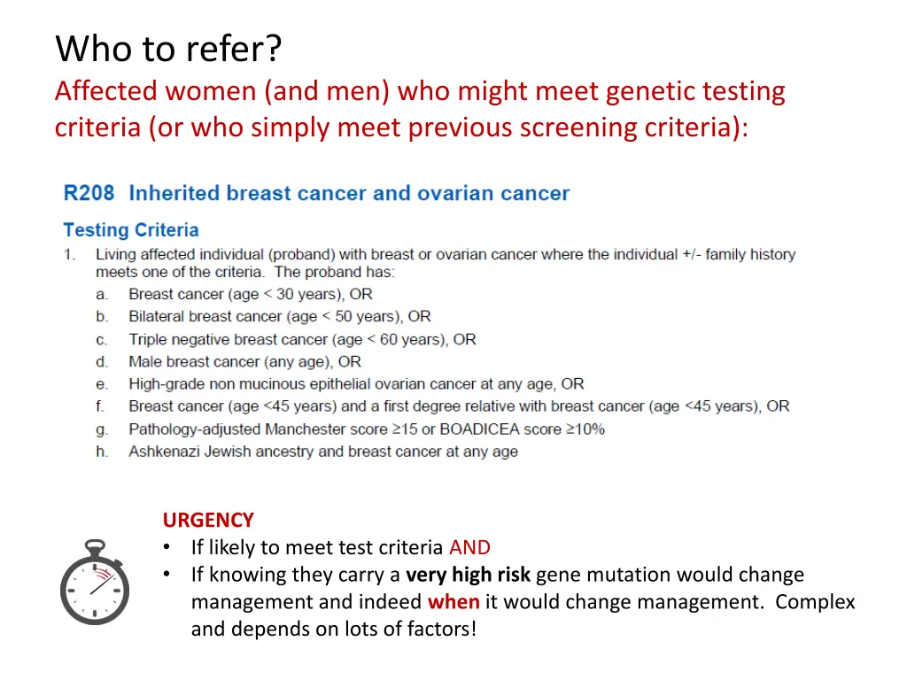 who to refer affected women and men who might