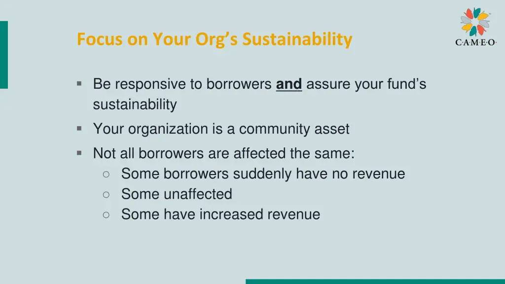 focus on your org s sustainability