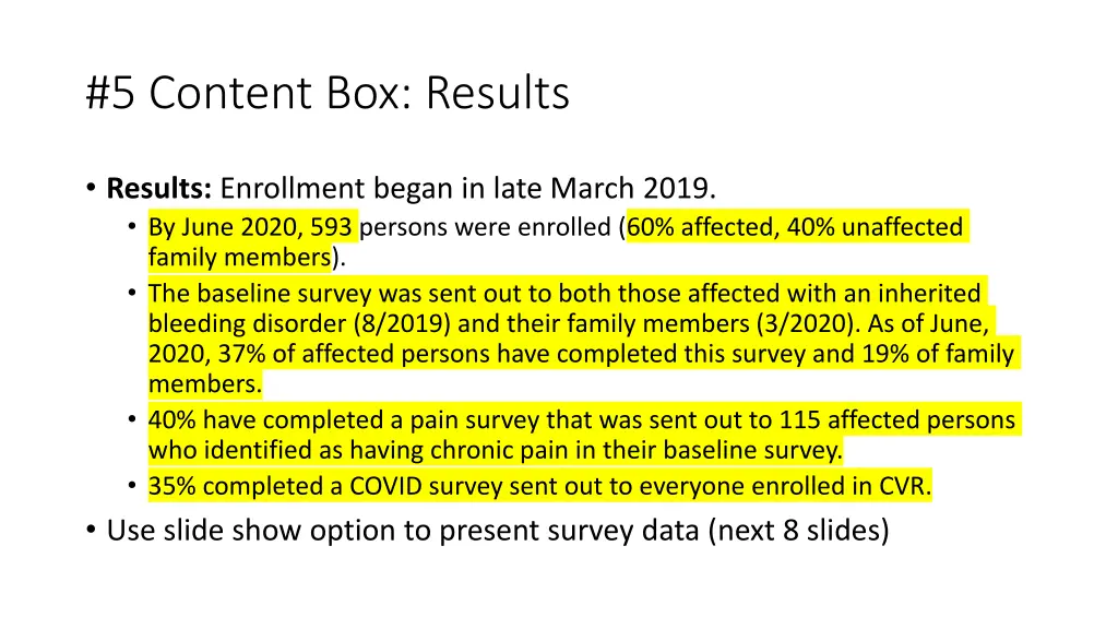 5 content box results