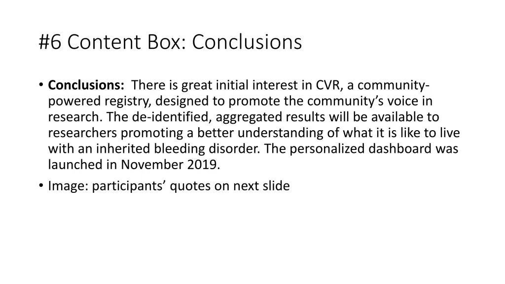 6 content box conclusions