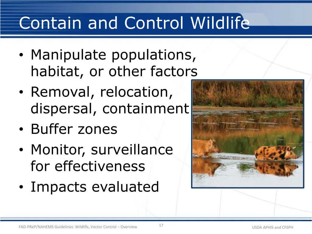 contain and control wildlife