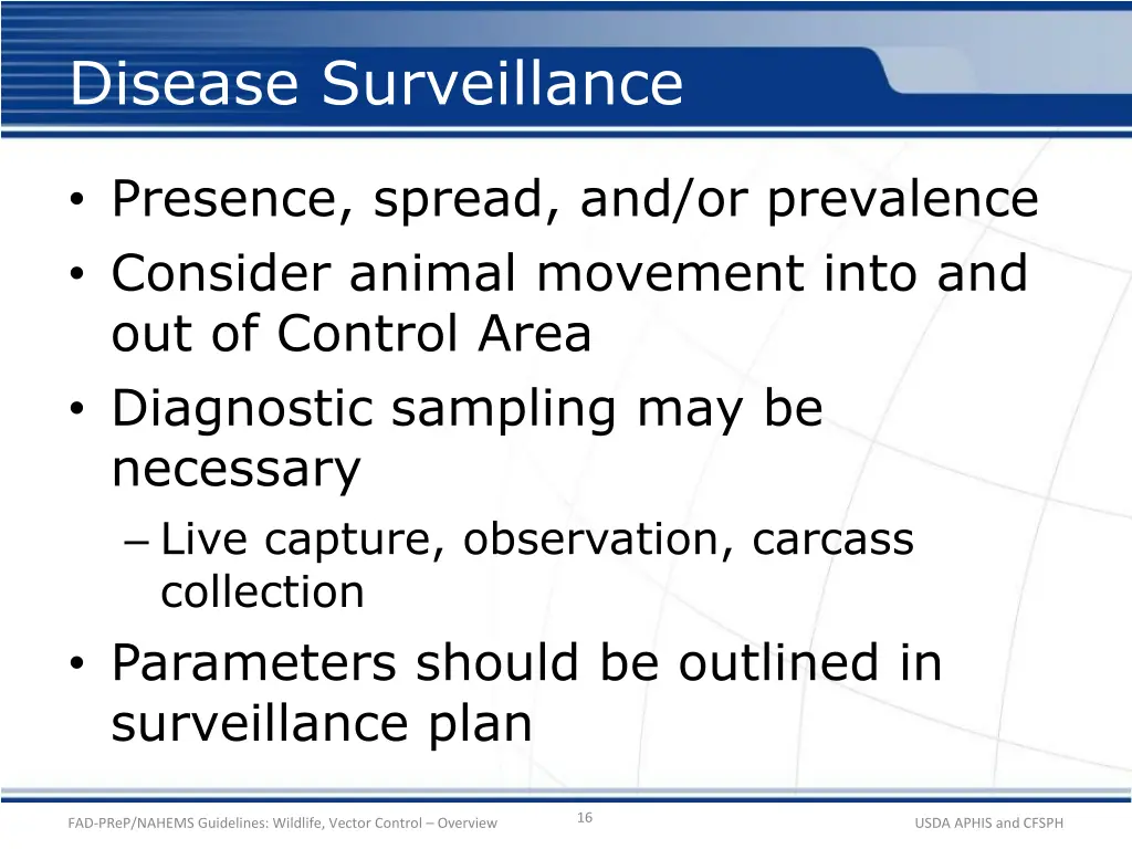 disease surveillance