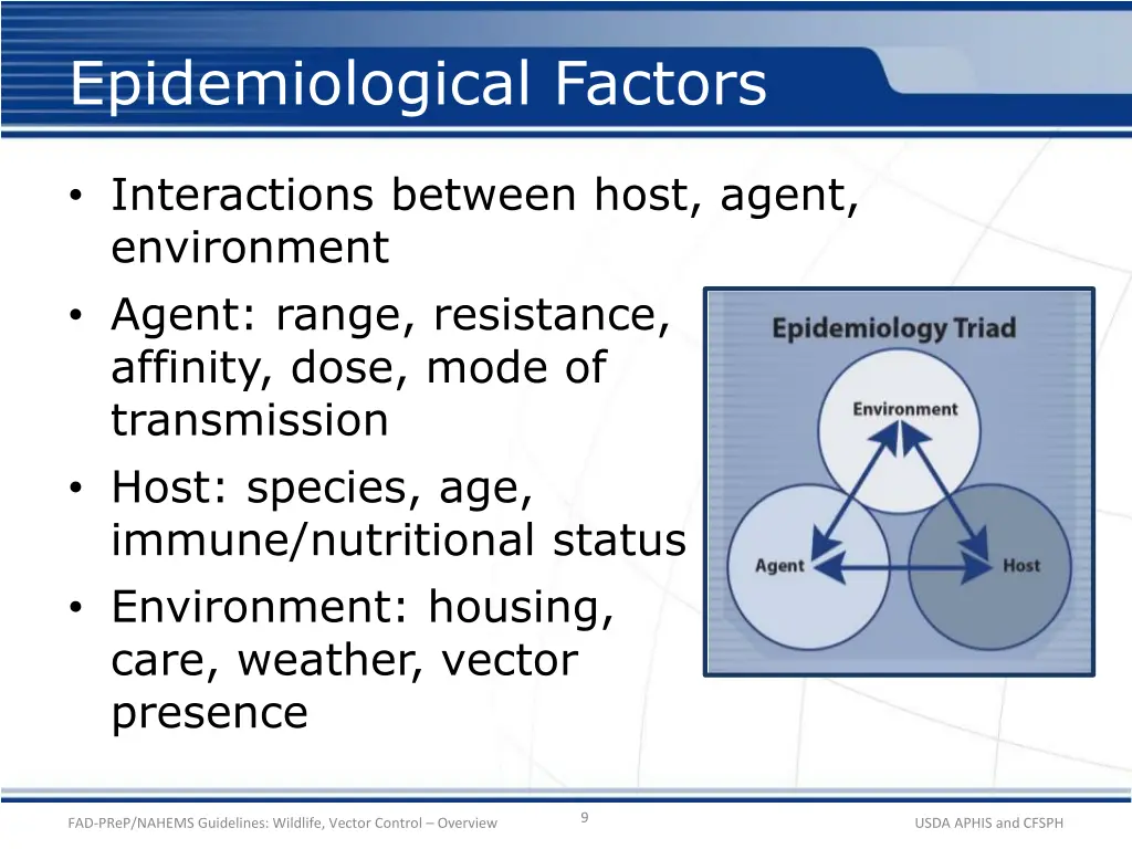 epidemiological factors