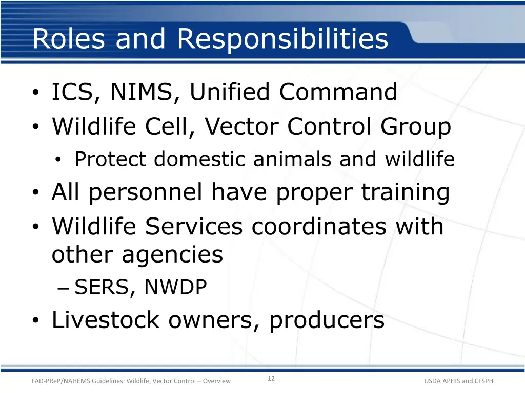 roles and responsibilities