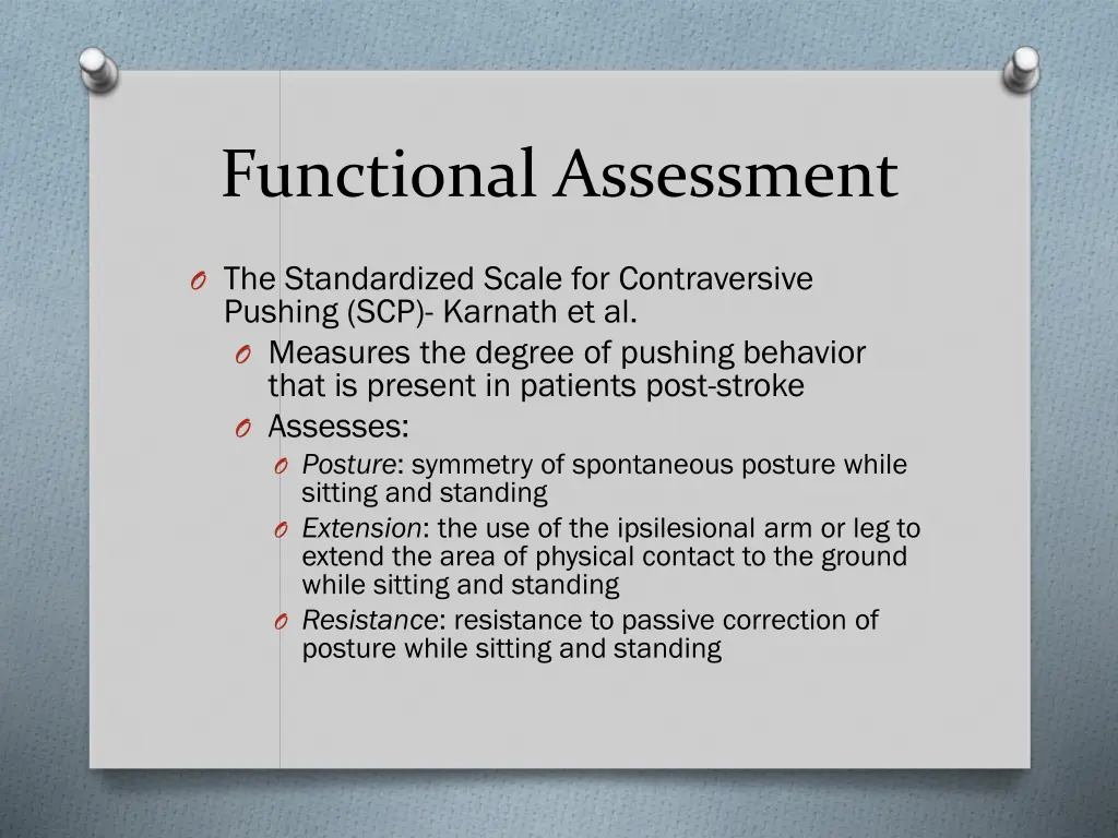 functional assessment