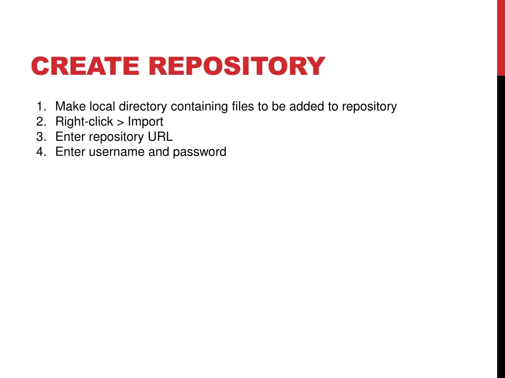 create repository