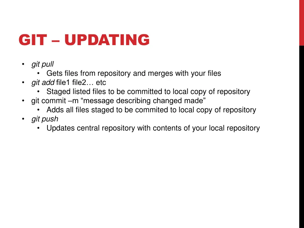 git updating