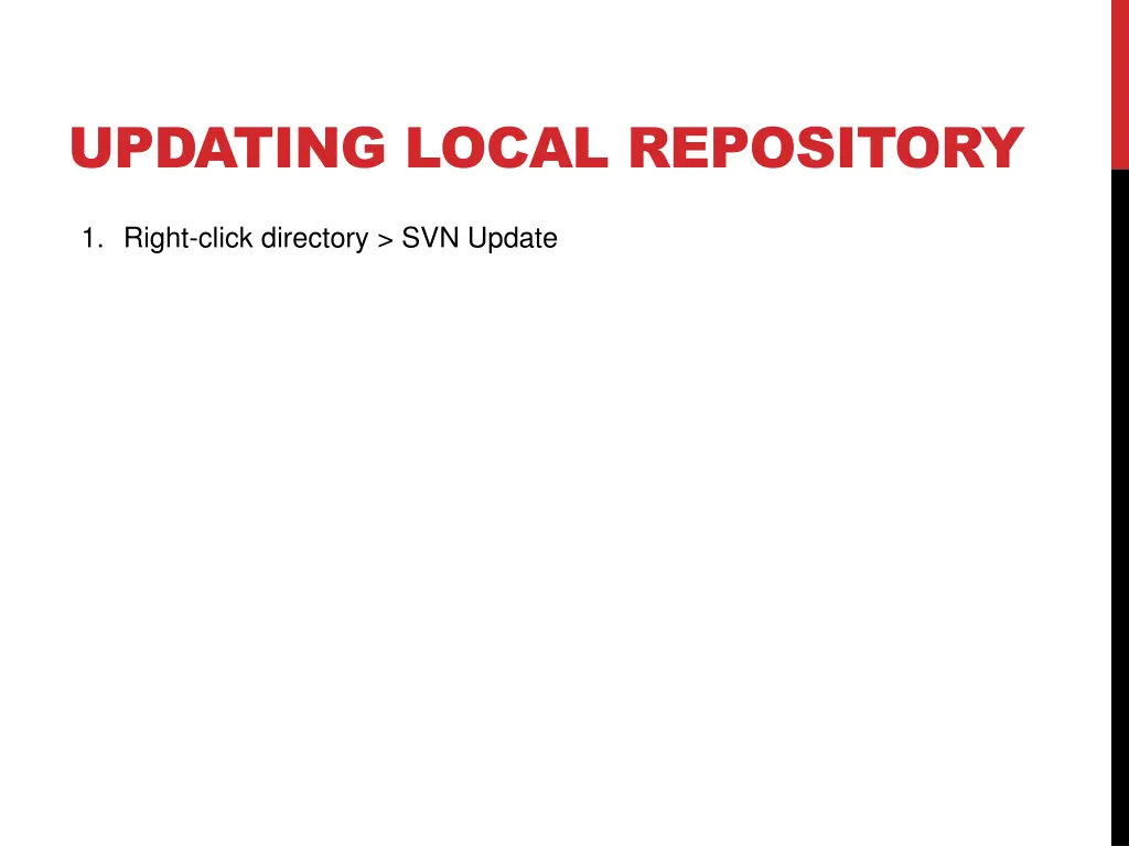 updating local repository