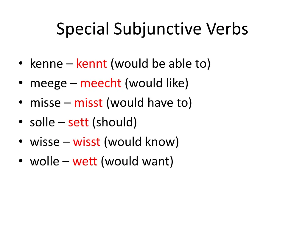 special subjunctive verbs 2