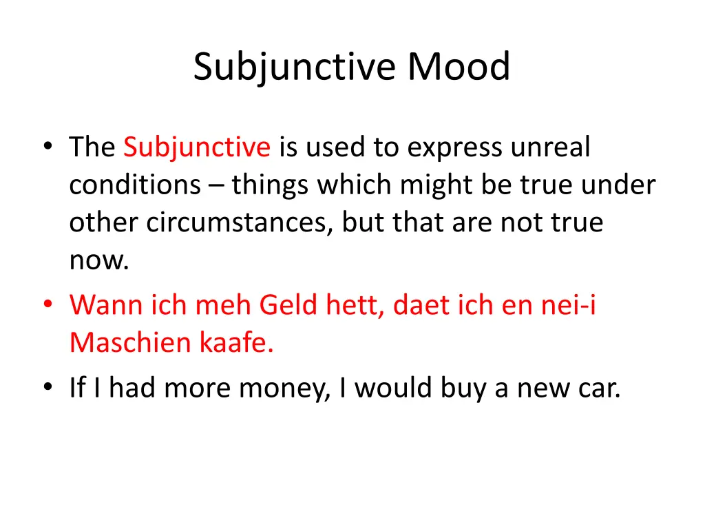 subjunctive mood