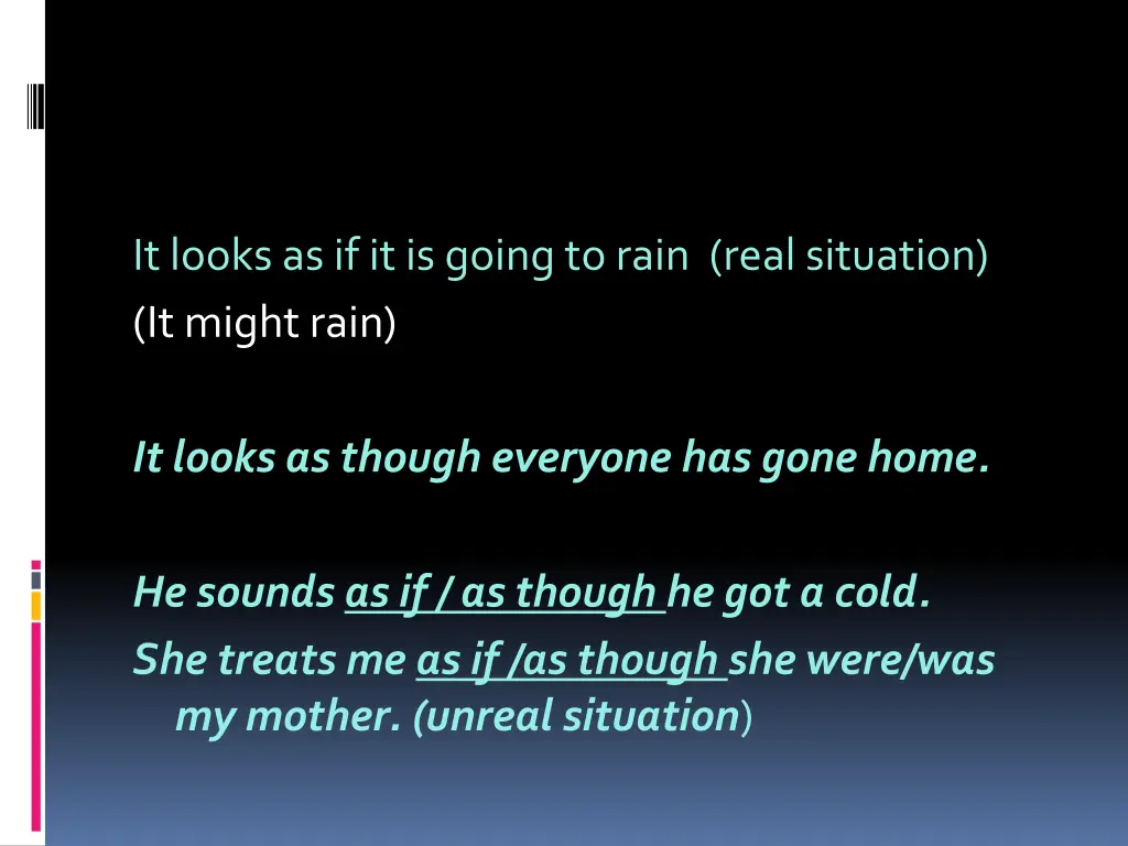 it looks as if it is going to rain real situation
