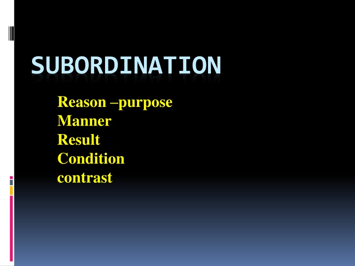 subordination