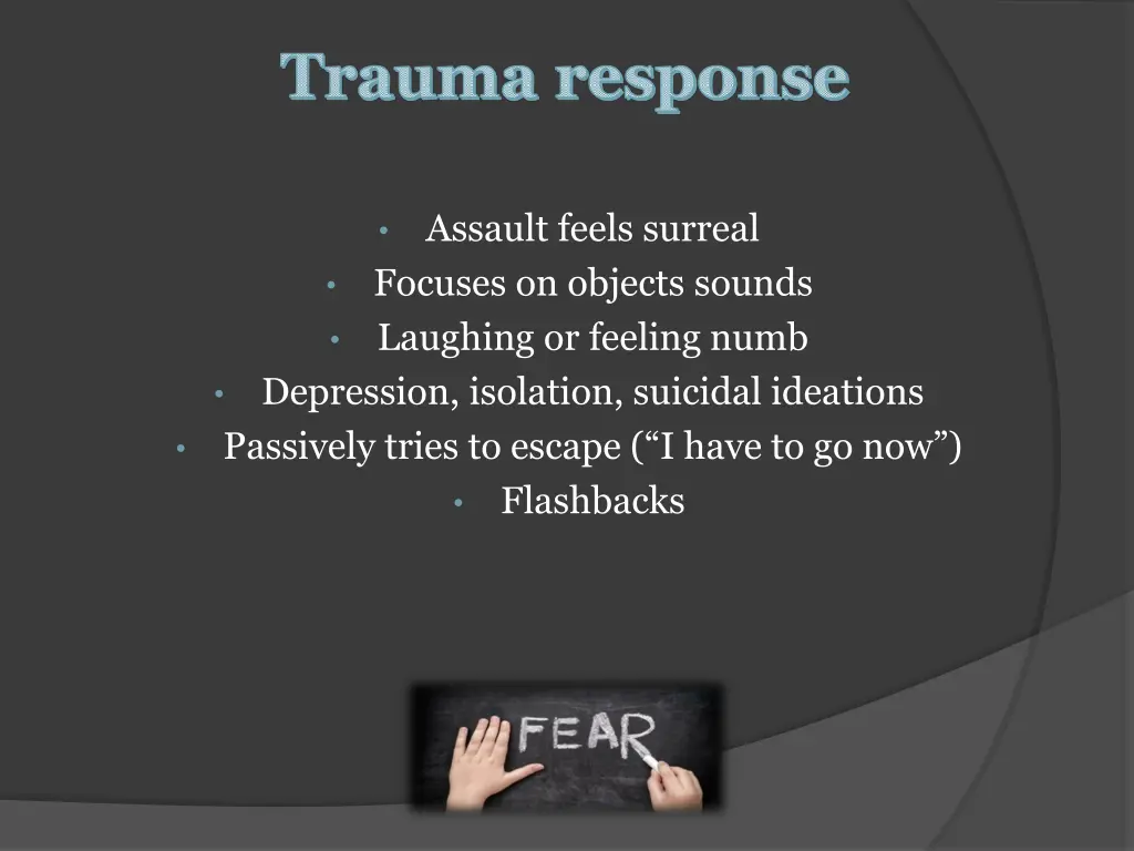 trauma response 1