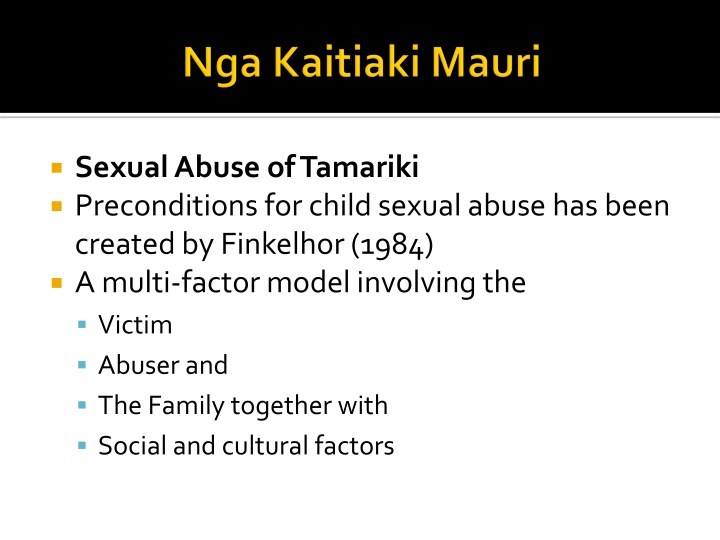 sexual abuse of tamariki preconditions for child