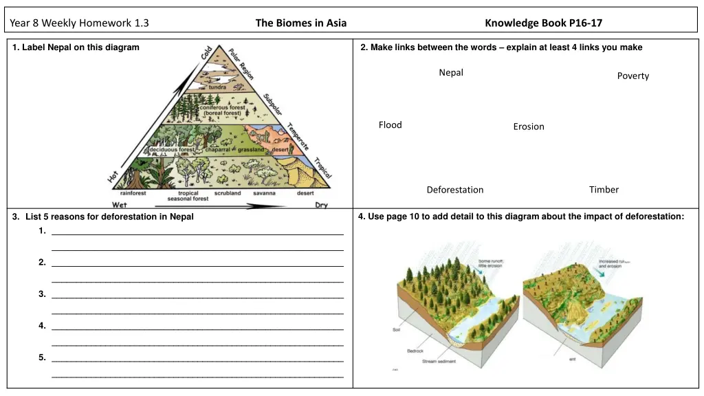 year 8 weekly homework 1 3