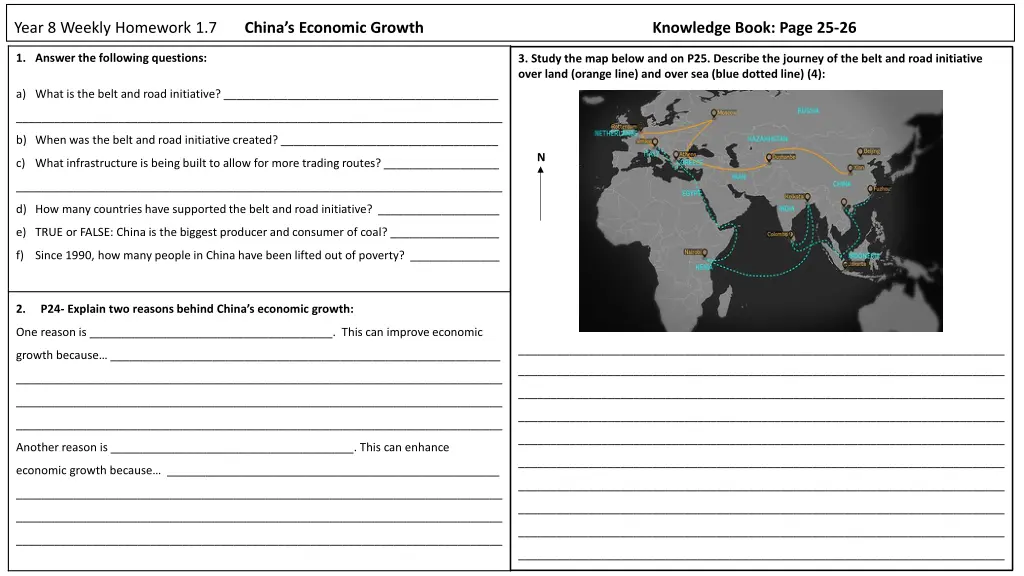 year 8 weekly homework 1 7