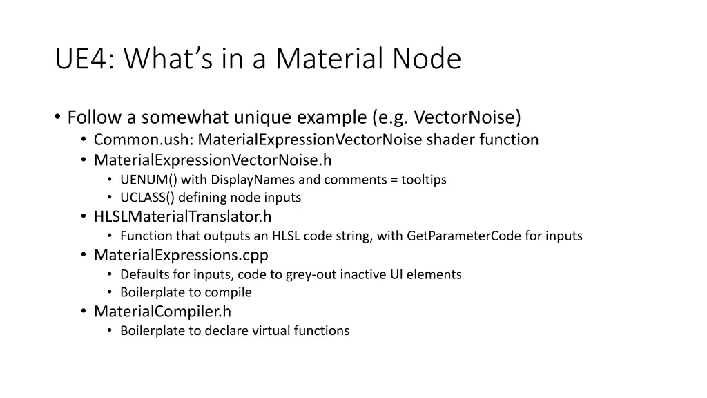 ue4 what s in a material node