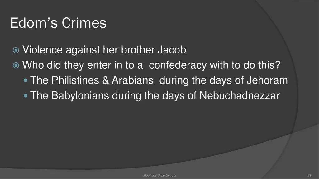 edom s crimes
