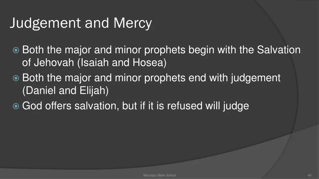 judgement and mercy
