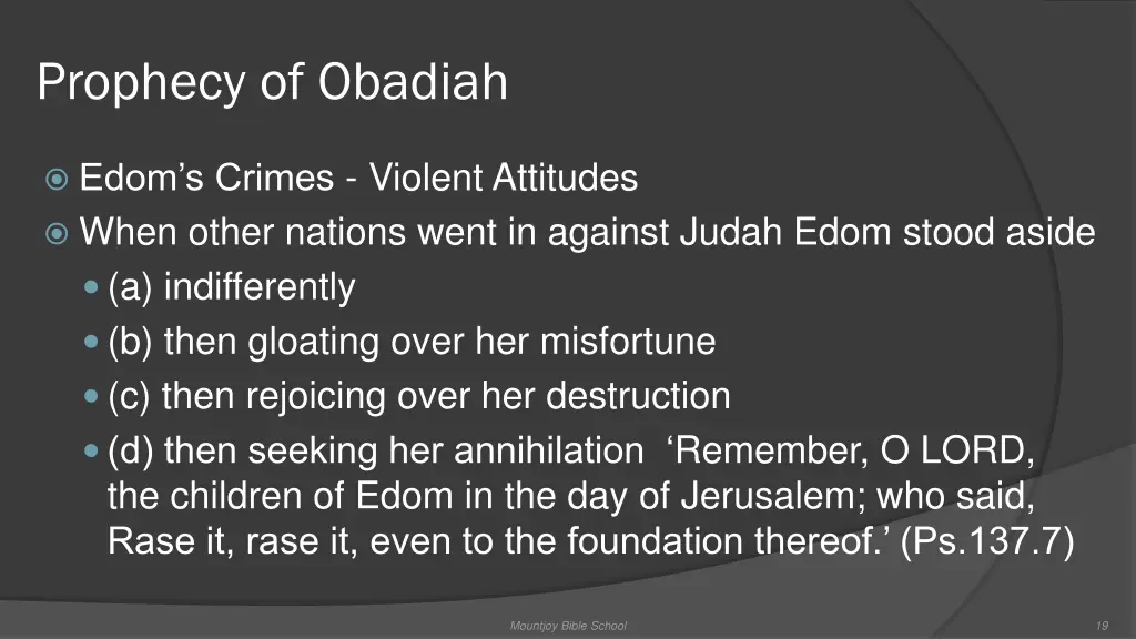 prophecy of obadiah