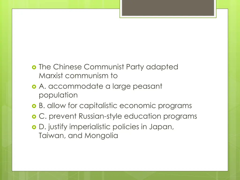 the chinese communist party adapted marxist